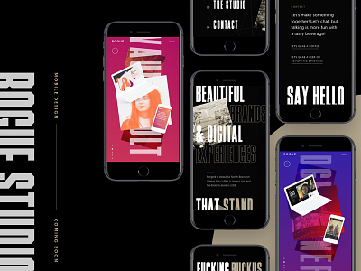 Mobile Rogue Site design graphic design mobile phone responsive design rogue studio ui ux web website