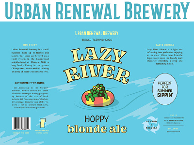 Lazy River - Hoppy Blonde Ale beer beer packaging blonde ale design graphic design illustration packaging packaging design vector