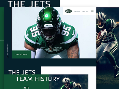 Jets UI Party design football graphic design jets jets football ui ux web website