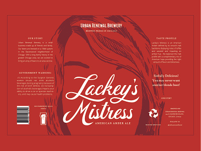 Lackey's Mistress Beer beer can beer label beer packaging graphic design illustration minimal illustration package design typography vector