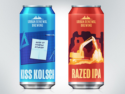 Urban Renewal Brewing Packaging Design