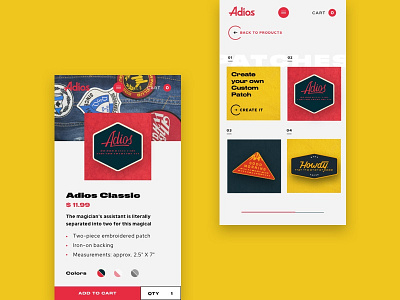 Mobile Adios branding design e commerce ecommerce graphic design hats illustration online store patches product design typography ui ux web webdesign website