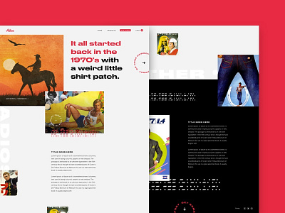 Adios Story Page about page branding cool design e comerce graphic design online store product design typography ui ux web web design web design agency website