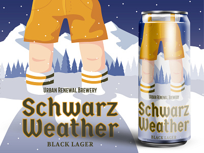 Schwarz Weather beer beer can design beer illustration beer packaging branding chicago beer graphic design illustration typography urban renewal brewing