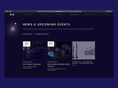 News & Events blog design graphic design interactive design lighting design lighting site news ui ux web website