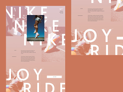 Nike Joyrides art direction art direction design concept design concepting design graphic design typography ui ux web website