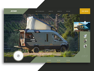 Hymer Camper Van Concept automotive design campervan camping design graphic design outdoor adventure website rogue tech travel ui ux web website