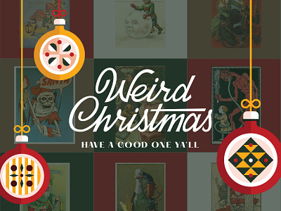 Have a Very Merry Weird Christmas branding christmas christmas card christmas tree design graphic design illustration merrychristmas snow typography ui ux web website