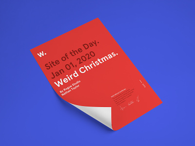 Weird Christmas - SOTD AWWWARDS award awwwards design graphic design site of the day typography ui ux web website