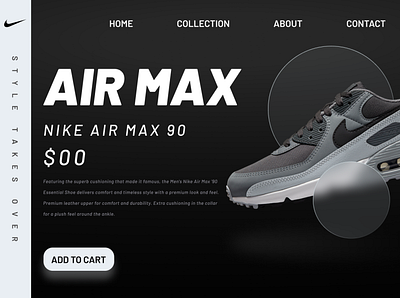 NIKE AIR MAX 90 branding ui ux