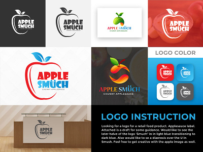Food Logo design for Apple Smuch apple sause