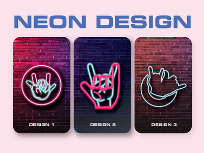 NEON Style Stickers design