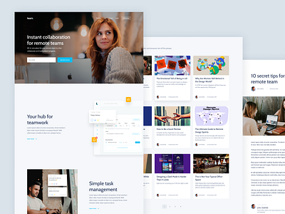 Landing Page Team. figma landing page platform remote team ui ux web design