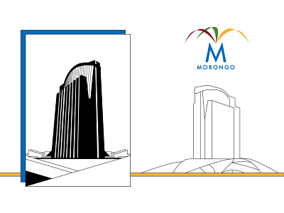 Morongo Tower Art adobe illustrator art nouveau branding casino clean design graphic design illustrator line art modern design simple design vector vector art vector illustration