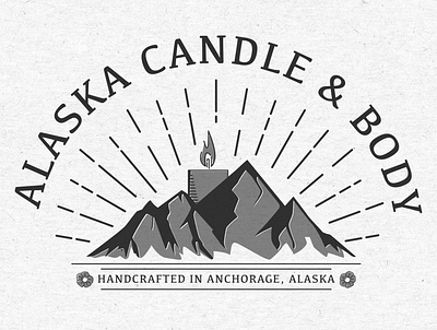 Custom logo created for Alaskan Candle Co adobe illustrator alaska branding graphic design illustration illustrator logo logo design mountain logo vector