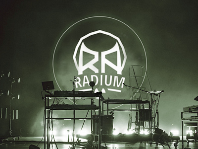 Radium Logo on Stage band branding graphic design logo logo design music art photoshop art stage typography vector