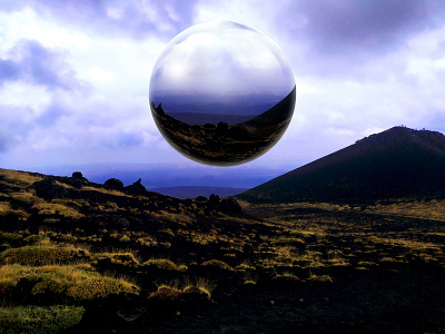 Volcanos in bubble design dreamy sphere volcano