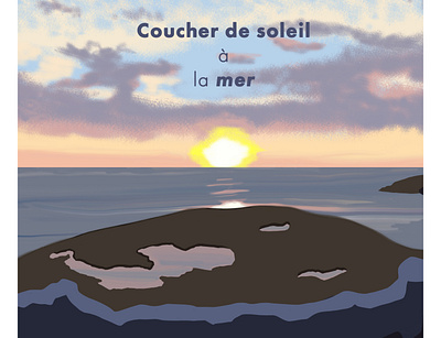 la mer beach design graphic design illustration mer sea tablette graphique