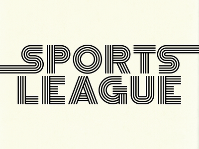 SPORTS LEAGUE design font lettering type typography