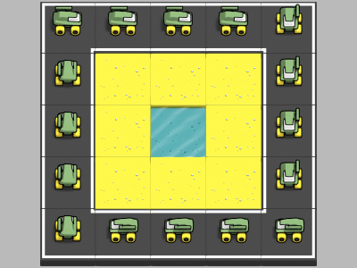 Round And Round 3d art asset car circle game render road tank