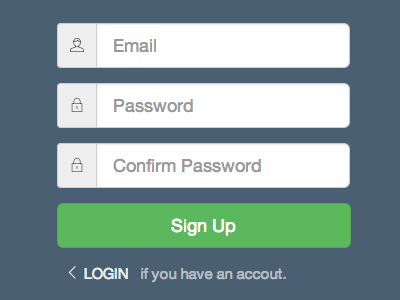 Sign up form bootstrap flat form html