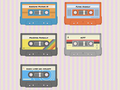 Cassette Tapes Illustrations animated cassette css illustration tape