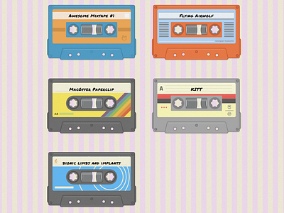 Cassette Tapes Illustrations