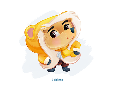 Eskimo bear character design eskimo illustration vector
