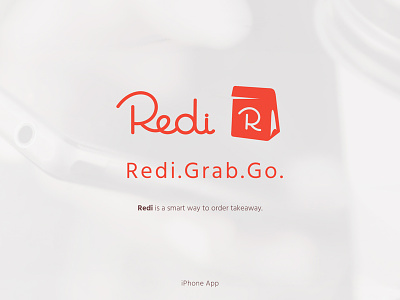 Redi_iPhone app branding coffee food iphone app logo redi takeaway ui visual identity