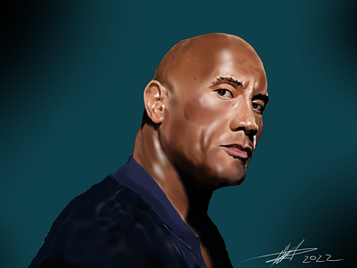 Dwayne digital art illustration