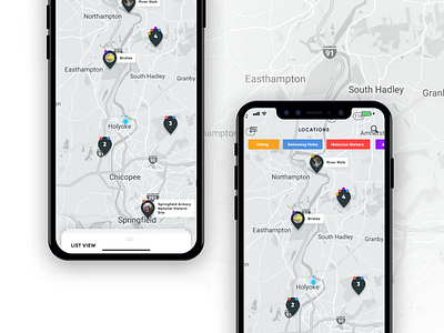 WMO design iphone location map pins product ui ux x