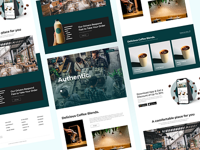 Landing Page for a Coffee Shop cafe clean coffe shop coffee company profile design figma homepage landing page place store ui uidesign uiux ux uxdesign web web design website website design