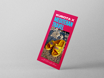 Leaflet Kubota x Meidteran travel branding design graphic design