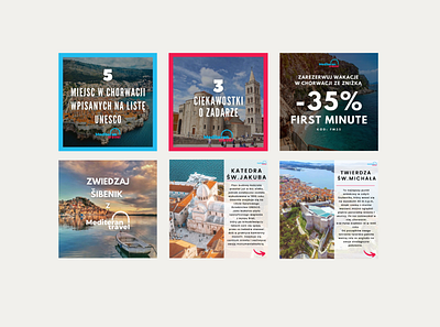 Instagram graphics for Mediteran Travel branding design graphic design instagram marketing socialmedia ui ux