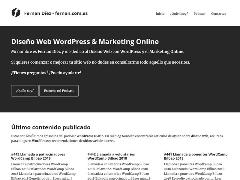 Fernan Díez Website by Fernan Díez on Dribbble