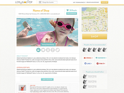 Lemon & Loop Interior Page ui ux web design