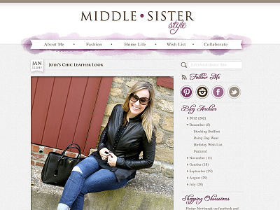 Middle Sister Style blog blogging branding graphic design web design