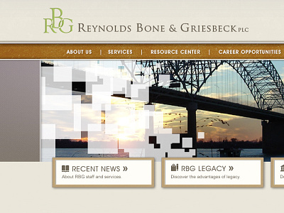 RBG Website graphic design home page memphis ui ux web design