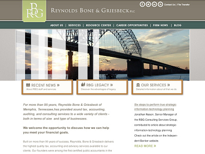 RBG Website - Version 2 graphic design home page memphis ui ux web design