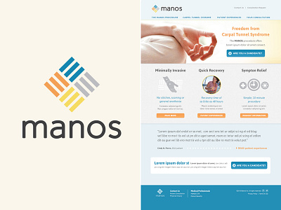 Manos Branding branding carpel tunnel release graphic design lofty word logo design web design