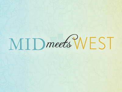 Mid Meets West banner branding etsy shop logo midwest typography