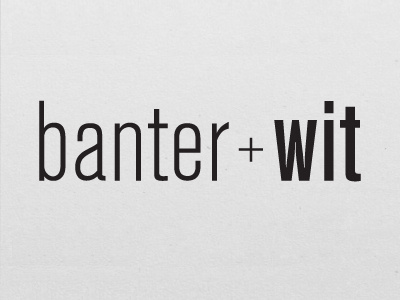 banter + wit branding logo typography