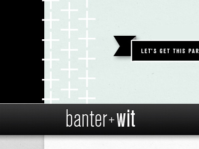 Banter + Wit website branding buttons logo navigation ui web design website