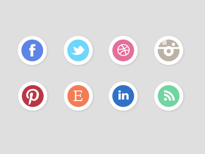 Social Circle Icons buttons circle design icons logo social buttons social icons