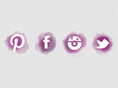 Watercolor Social Icons