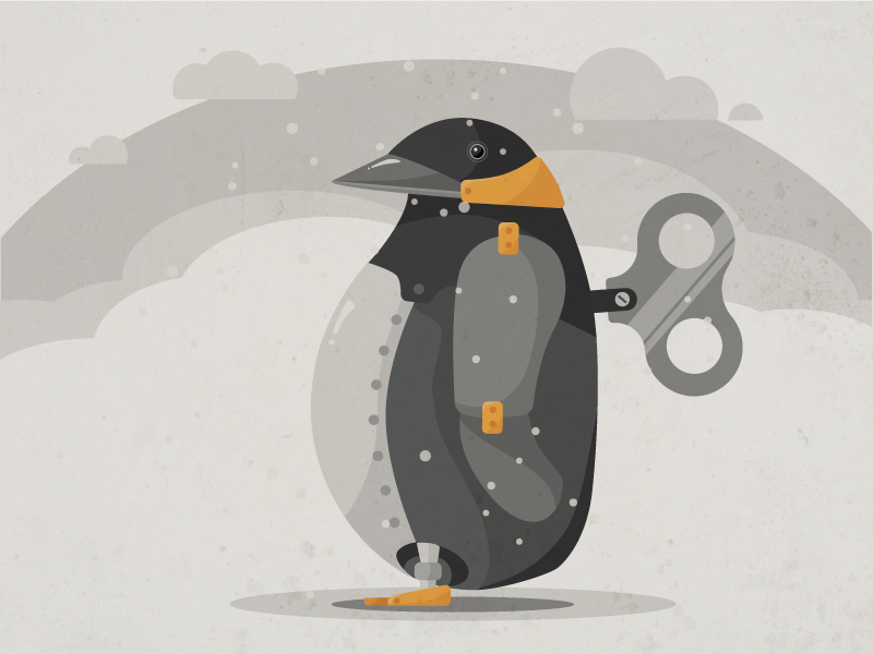 leje Vælg Slibende Robot Penguin by Paper Alibi on Dribbble