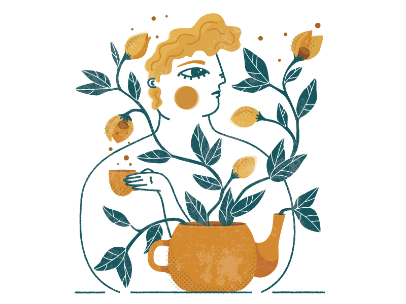 Flower Tea by Paper Alibi on Dribbble