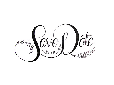 Save The Date design hand drawn type hand lettered hand lettering lettering typography wedding