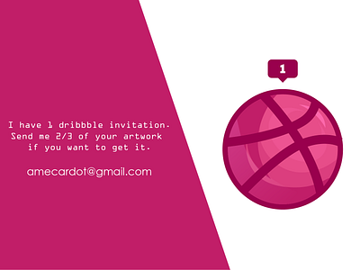 Dribbble Invitation design invitation simple