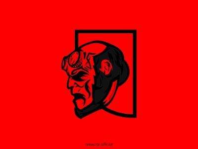 Hellboy design esport esportlogo hellboy illustration logo vector vector illustration